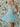 Halter Lace Embroidery Layered Ball Gown Mini Prom Dress - Baby Blue