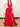 Sparkly Halter V-Neck Beading Bodice Ball Gown Prom Dress With Slit - Red