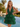 Sexy Backless Halter Sparkly Ruffle Ball Gown Mini Homecoming Dress in Dark Green