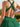 Sexy Backless Halter Sparkly Ruffle Ball Gown Mini Homecoming Dress in Dark Green