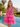 Sexy Backless Halter Sparkly Ruffle Ball Gown Mini Homecoming Dress in Hot Pink