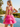 Sexy Backless Halter Sparkly Ruffle Ball Gown Mini Homecoming Dress in Hot Pink