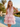 Sexy Backless Halter Sparkly Ruffle Ball Gown Mini Homecoming Dress in Pink