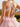Sexy Backless Halter Sparkly Ruffle Ball Gown Mini Homecoming Dress in Pink