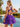 Sexy Backless Halter Sparkly Ruffle Ball Gown Mini Homecoming Dress in Purple