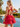 Sexy Backless Halter Sparkly Ruffle Ball Gown Mini Homecoming Dress in Red