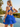Sexy Backless Halter Sparkly Ruffle Ball Gown Mini Homecoming Dress in Royal Blue
