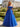 Off Shoulder Appliques Ruched Illusion Long Ball Gown Prom Dress in Royal Blue