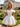 Off Shoulder 3D Flowers Bodice Sheer Lace Up Mini Ball Gown Prom Dress in White