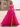 Square Ruffle Ruched Lace Up Bodice Long Prom Dress - Hot Pink