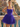 Lace Up Bodice Sparkly Tulle Mini Ball Gown Prom Dress in Purple