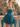 Lace Up Bodice Sparkly Tulle Mini Ball Gown Prom Dress in Peacock Blue