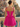 Lace Up Bodice Sparkly Tulle Mini Ball Gown Prom Dress in Hot Pink