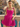 Lace Up Bodice Sparkly Tulle Mini Ball Gown Prom Dress in Hot Pink