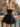 Lace Up Bodice Sparkly Tulle Mini Ball Gown Prom Dress in Black