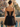 Lace Up Bodice Sparkly Tulle Mini Ball Gown Prom Dress in Black