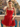 Lace Up Bodice Sparkly Tulle Mini Ball Gown Prom Dress in Red