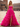 Crystal Corset Layered Ruffle Hem Long Prom Dress With Slit - Hot Pink