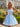Scoop Neck Sparkly Backless Lace Up Mini Ball Gown Prom Dress in Sky Blue