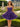 Hand Beading Boned Mini Ball Gown Prom Dress With Bow - Purple