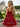 Hand Beading Boned Mini Ball Gown Prom Dress With Bow - Red