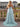 Strapless Pleates Beaded Tiered Prom Dress With Split - Baby Blue
