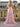Strapless Pleates Beaded Tiered Prom Dress With Split - Pink