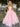 Embroidery Illusion Bodice Ball Gown Long Prom Dress - Pink