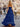 Lace Ruched Bust Layered Ruffle Hem Long Ball Gown Prom Dress With Slit - Royal Blue