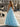 Lace Ruched Bust Layered Ruffle Hem Long Ball Gown Prom Dress With Slit - Baby Blue