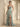 Bow Front Hot Fix Crystal Corset Long Layered Ruffle Hem Prom Dress in Mint Green