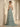 Bow Front Hot Fix Crystal Corset Long Layered Ruffle Hem Prom Dress in Mint Green