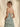 Bow Front Hot Fix Crystal Corset Long Layered Ruffle Hem Prom Dress in Mint Green