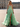 Bow Front Hot Fix Crystal Corset Long Layered Ruffle Hem Prom Dress  - Mint Green