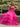 Strapless Ruched Bodice Sheer Backless Lace Up Tiered Long Ball Gown Prom Dress in Hot Pink