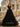 V-Neck Spaghetti Strap Tulle Layered Ball Gown Prom Dress With Slit - Black