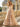 V-Neck Spaghetti Strap Tulle Layered Ball Gown Prom Dress With Slit - Champagne