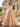 V-Neck Spaghetti Strap Tulle Layered Ball Gown Prom Dress With Slit - Champagne