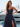 Spaghetti Strap V-Neck Ruffle Ball Gown Long Prom Dress With Split in Navy Blue