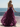 Spaghetti Strap V-Neck Ruffle Ball Gown Long Prom Dress With Split in Grape