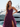 Spaghetti Strap V-Neck Ruffle Ball Gown Long Prom Dress With Split in Grape