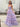 Sparkly Lace Embroidery Cut Front Ball Gown Prom Dress - Lilac