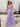 Sparkly Lace Embroidery Cut Front Ball Gown Prom Dress - Lilac
