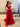 Sparkly Lace Embroidery Cut Front Ball Gown Prom Dress - Red