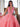 Halter Illusion Beading Embroidery Bodice Ball Gown Prom Dress With Ruffle Hem - Pink