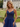 Sparkly Appliques V-Neck Bodice Long Ball Gown Prom Dress in Navy Blue