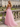 Sweetheart Neck Embroidery Illusion Sheer Lace Up Long Ball Gown Prom Dress in Pink