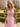 Sweetheart Neck Embroidery Illusion Sheer Lace Up Long Ball Gown Prom Dress in Pink