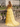 V-Neck Sparkly Crystal Lace Up Long Ball Gown Prom Dress With Split in Yellow