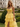 V-Neck Sparkly Crystal Lace Up Long Ball Gown Prom Dress With Split in Yellow